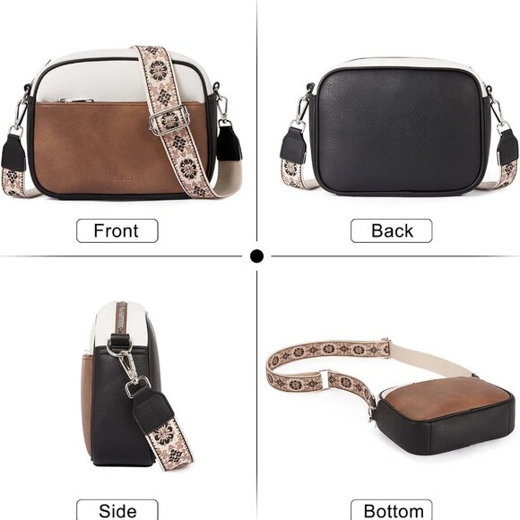 Crossbody Bags for Women, Vegan Leather Shoulder Handbags,Purses for Women with - Picture 6 of 9